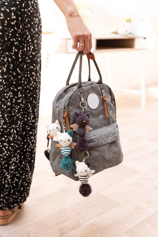 NICI Schlüsselanhänger Schutzkätzchen schwarz-weiß gestreift NICI GREEN zollfrei