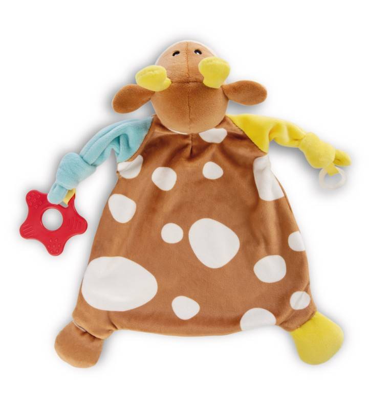 NICI Schmusetuch Kuh mit Beißring und Schnullerbefestigung Fabrikpreis