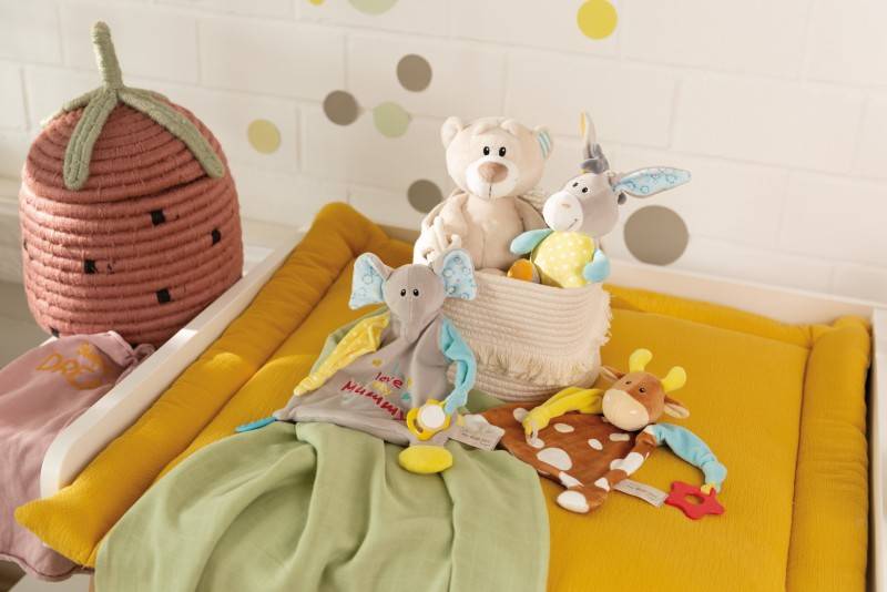 NICI Schmusetuch Kuh mit Beißring und Schnullerbefestigung Fabrikpreis