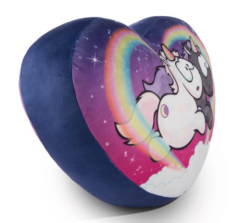 NICI Herzförmiges Kissen Einhörner Star Bringer & Moon Keeper NICI GREEN Super Rabatt