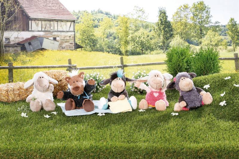 NICI Kuscheltier Schaf Jolly Rosa Letzter Tag
