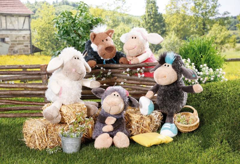 NICI Kuscheltier Schaf Jolly Rosa Letzter Tag