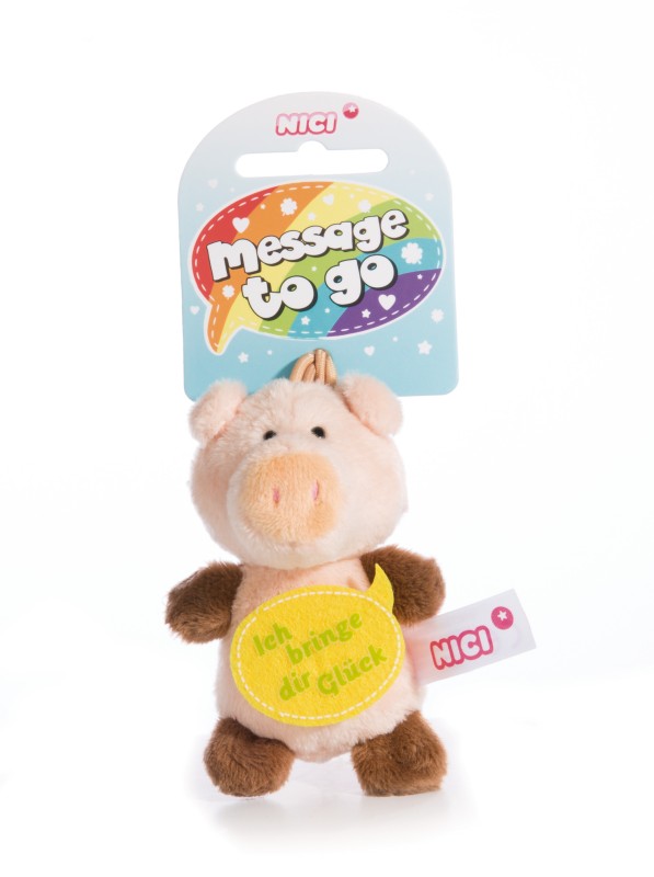 NICI Anhänger Schwein "Ich bringe dir Glück" 50% Rabatt für begrenzte Zeit
