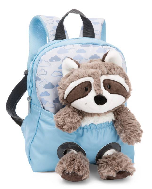 NICI Rucksack mit Waschbär Plüschtier