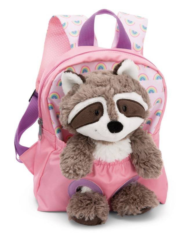 NICI Rucksack mit Waschbär Plüschtier