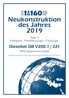 Piko N Diesellokomotive BR 221 DB IV Artikelnummer: 40500 Zeitlich begrenztes Angebot