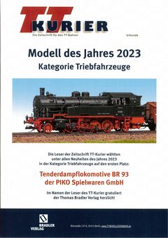 Piko TT Dampflok BR 93.0 DR III Artikelnummer: 47130 Speichern exportieren
