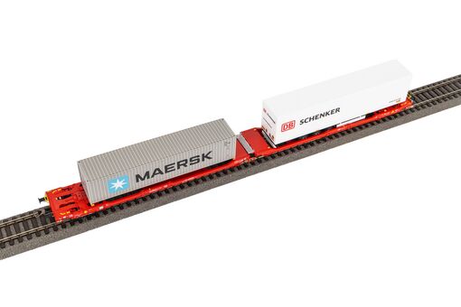 Piko Taschenwagen T3000e mit 1 PNO Trailer und 1 40' Container Maersk Artikelnummer: 24619 Auslauf