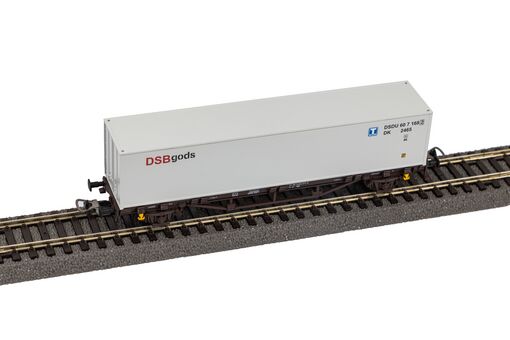 Piko Containertragwagen Lgjs DSB V beladen mit 40' Container DSB Artikelnummer: 27720 VIP-Rabatte