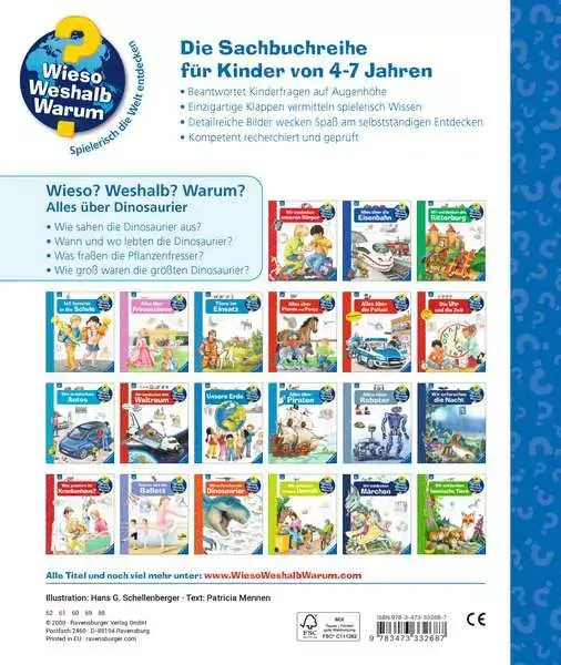 Ravensberger Matratzen Ravensburger Wieso? Weshalb? Warum?, Band 12: Alles über Dinosaurier Sonderangebote
