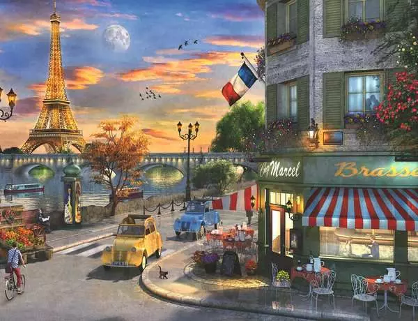 Ravensberger Matratzen Puzzle 2000 Teile - Romantische Abendstunde in Paris Begrenzte Freigabe