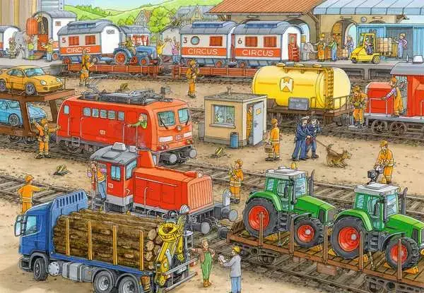 Ravensberger Matratzen Kinderpuzzle ab 4 Jahren - Trubel am Bahnhof - 24 Teile Bis zu 60% Rabatt