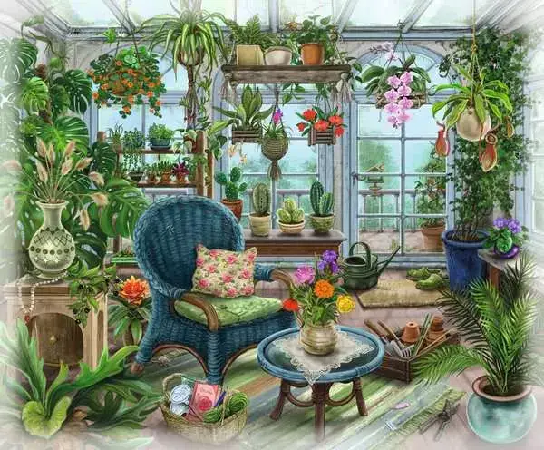 Ravensberger Matratzen Puzzle 99 Teile - Im Gutshaus Wintergarten Begrenztes Angebot