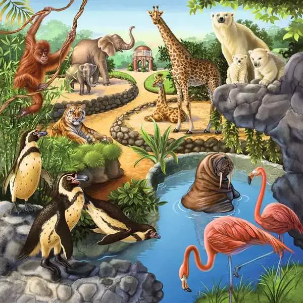Ravensberger Matratzen Kinderpuzzle ab 5 Jahren - Wald-/Zoo-/Haustiere - 49 Teile Cyber Monday