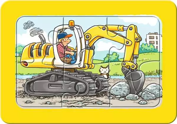Ravensberger Matratzen Kinderpuzzle ab 2 Jahren - Bagger, Traktor und Kipplader - 6 Teile Muttertagsangebot