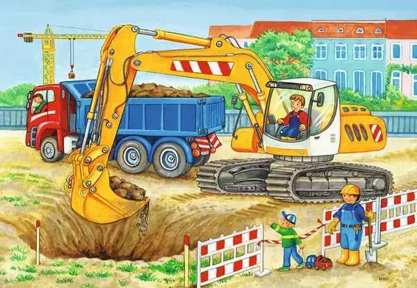 Ravensberger Matratzen Kinderpuzzle ab 3 Jahren - Baustelle und Bauernhof - 12 Teile Jubiläumsangebot
