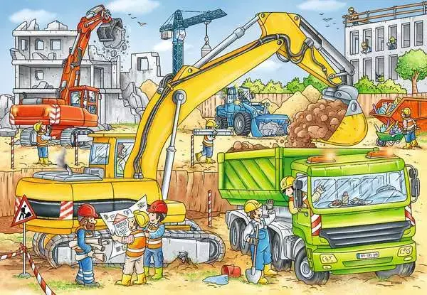 Ravensberger Matratzen Kinderpuzzle ab 4 Jahren - Viel zu tun auf der Baustelle - 24 Teile Letzte 2 Tage