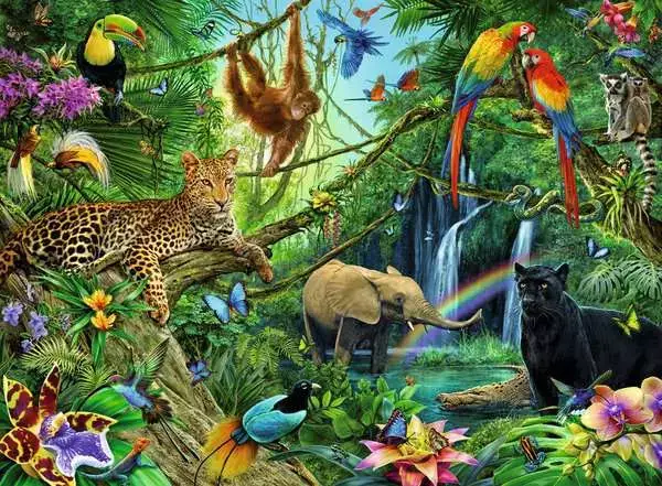 Ravensberger Matratzen Kinderpuzzle ab 8 Jahren - Tiere im Dschungel - 200 Teile Online Shopping
