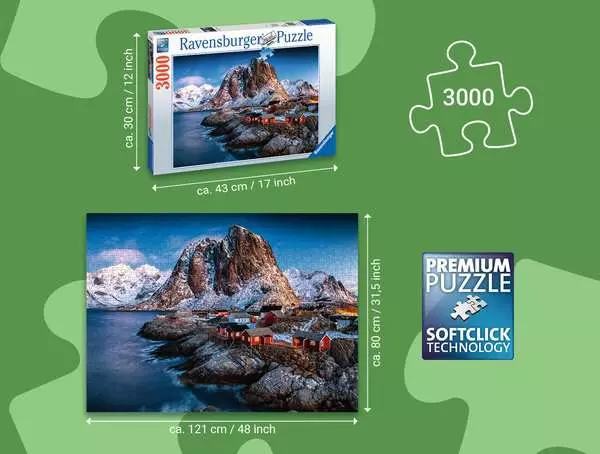 Ravensberger Matratzen Puzzle 3000 Teile - Hamnoy, Lofoten Saisonschlussverkauf