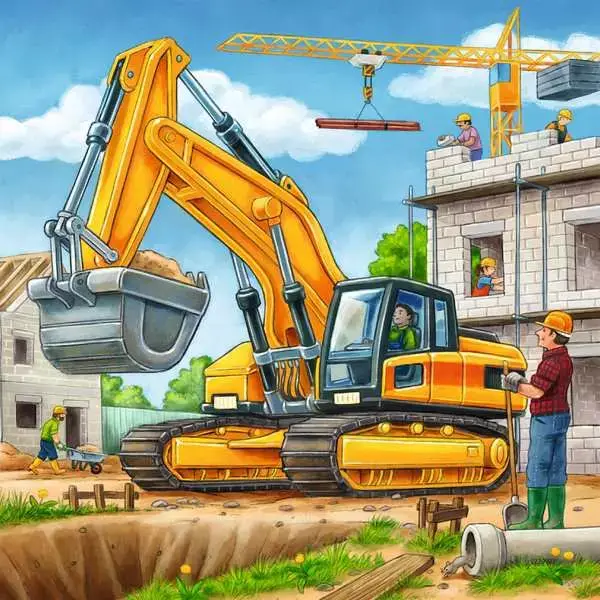 Ravensberger Matratzen Kinderpuzzle ab 5 Jahren - Große Baufahrzeuge - 49 Teile Exklusive Angebote