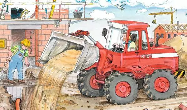 Ravensberger Matratzen Kinderpuzzle ab 3 Jahren - Mein Bagger - 15 Teile Kauf eins, bekomm eins gratis
