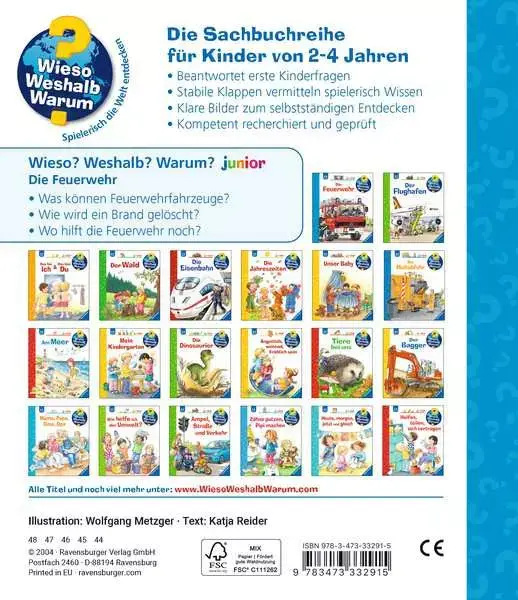 Ravensberger Matratzen Ravensburger Wieso? Weshalb? Warum? junior, Band 2: Die Feuerwehr Bis zu 65% Rabatt
