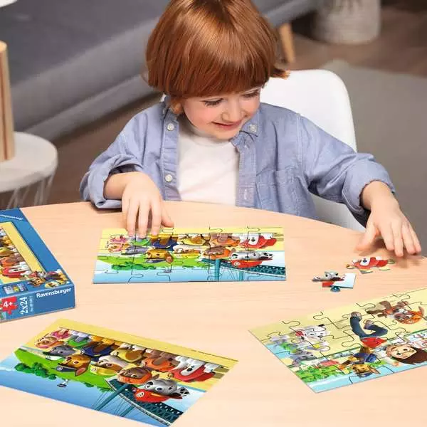 Ravensberger Matratzen Kinderpuzzle ab 4 Jahren - Heldenhafte Hunde - 24 Teile Schlussverkauf