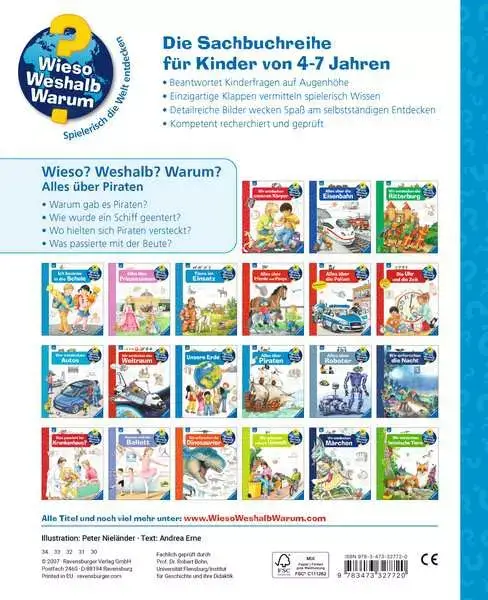 Ravensberger Matratzen Ravensburger Wieso? Weshalb? Warum?, Band 40: Alles über Piraten Valentinstagsangebot