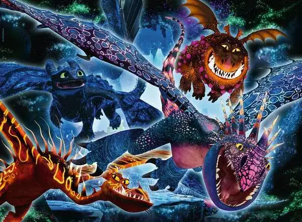 Ravensberger Matratzen Kinderpuzzle ab 6 Jahren - Leuchtende Dragons - 100 Teile Blitzangebot