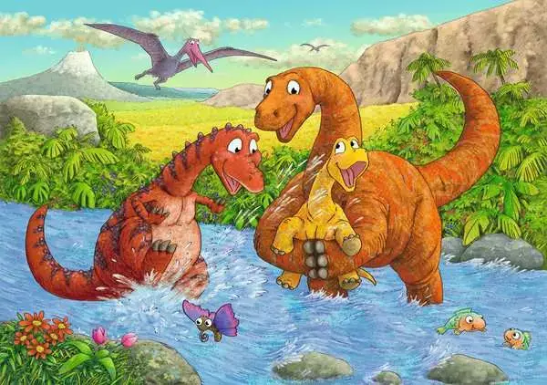Ravensberger Matratzen Kinderpuzzle ab 4 Jahren - Spielende Dinos - 24 Teile Limitierter Zeitrabatt