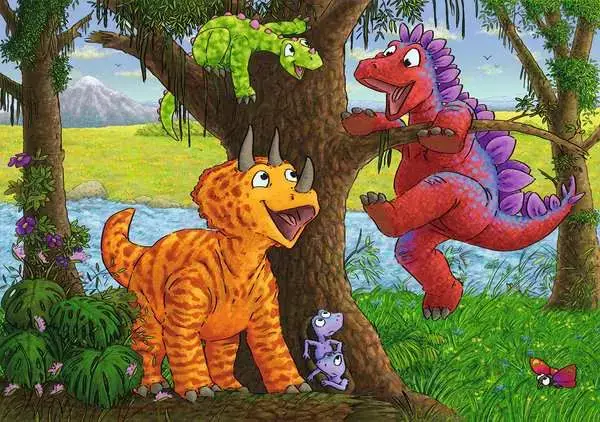 Ravensberger Matratzen Kinderpuzzle ab 4 Jahren - Spielende Dinos - 24 Teile Limitierter Zeitrabatt