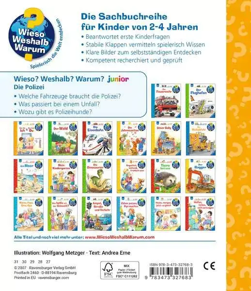 Ravensberger Matratzen Ravensburger Wieso? Weshalb? Warum? junior, Band 18: Die Polizei Versandkostenfrei