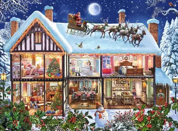 Ravensberger Matratzen Kinderpuzzle ab 6 Jahren - Weihnachten zu Hause - 100 Teile Preisnachlass