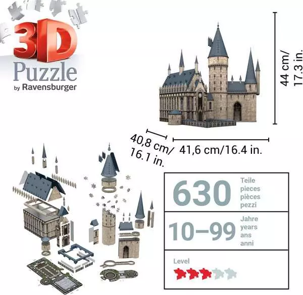 Ravensberger Matratzen 3D Puzzle Hogwarts Schloss - Die Große Halle Saisonschlussverkauf