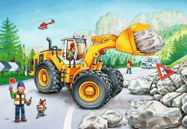 Ravensberger Matratzen Kinderpuzzle ab 4 Jahren - Bagger und Waldtraktor - 24 Teile Online Outlet