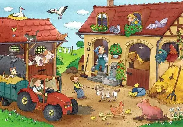 Ravensberger Matratzen Kinderpuzzle ab 3 Jahren - Fleißig auf dem Bauernhof - 12 Teile 2025