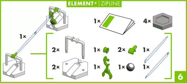 Ravensberger Matratzen GraviTrax Element Zipline - Kugelbahn-Erweiterung für Kinder ab 8 Jahren Günstiger Verkauf