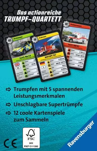 Ravensberger Matratzen Blaulicht - Kartenspiel ab 7 Jahren Großer Ausverkauf