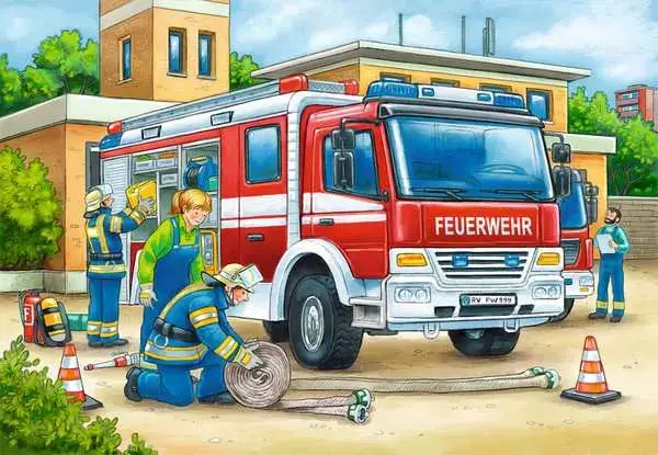 Ravensberger Matratzen Kinderpuzzle ab 3 Jahren - Polizei und Feuerwehr - 12 Teile Online Shopping