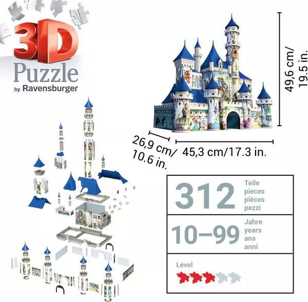 Ravensberger Matratzen 3D Puzzle Walt Disney Schloss Nur für heute