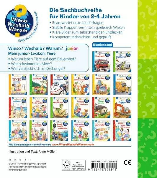 Ravensberger Matratzen Ravensburger Wieso? Weshalb? Warum? Mein junior-Lexikon: Tiere Kostenloser Versand international
