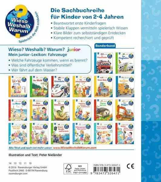 Ravensberger Matratzen Ravensburger Wieso? Weshalb? Warum? Mein junior-Lexikon: Fahrzeuge Begrenzt auf 3 Tage