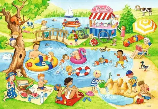 Ravensberger Matratzen Kinderpuzzle ab 4 Jahren - Freizeit am See - 24 Teile Verkauf