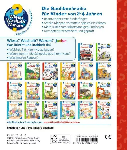 Ravensberger Matratzen Ravensburger Wieso? Weshalb? Warum? junior, Band 36: Was kriecht und krabbelt da? Günstiger Verkauf
