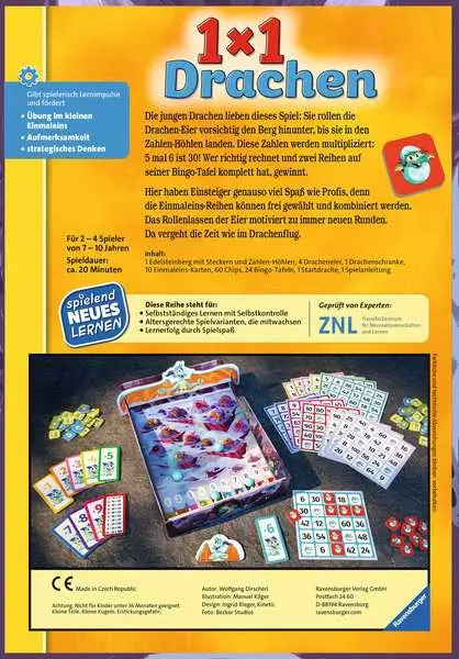 Ravensberger Matratzen 1x1 Drachen - Kinderspiel ab 7 Jahren Fabrikpreis