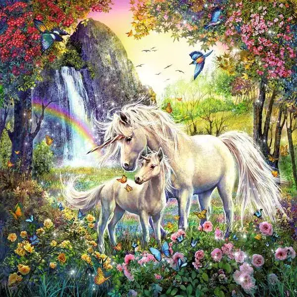 Ravensberger Matratzen Kinderpuzzle ab 5 Jahren - Schöne Einhörner - 49 Teile Begrenztes Angebot