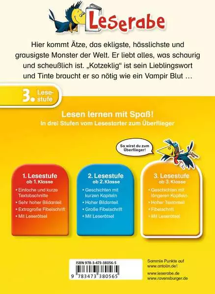 Ravensberger Matratzen Leserabe - 3. Lesestufe: Ätze, das Tintenmonster Kauf eins, bekomm eins gratis