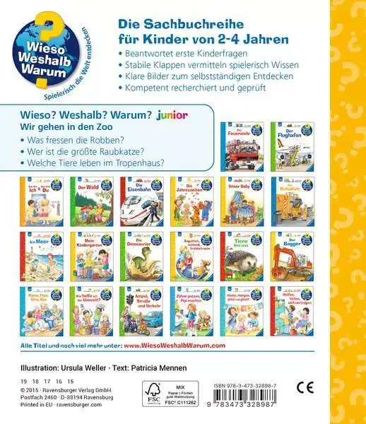Ravensberger Matratzen Ravensburger Wieso? Weshalb? Warum? junior, Band 30: Wir gehen in den Zoo Tiefpreis