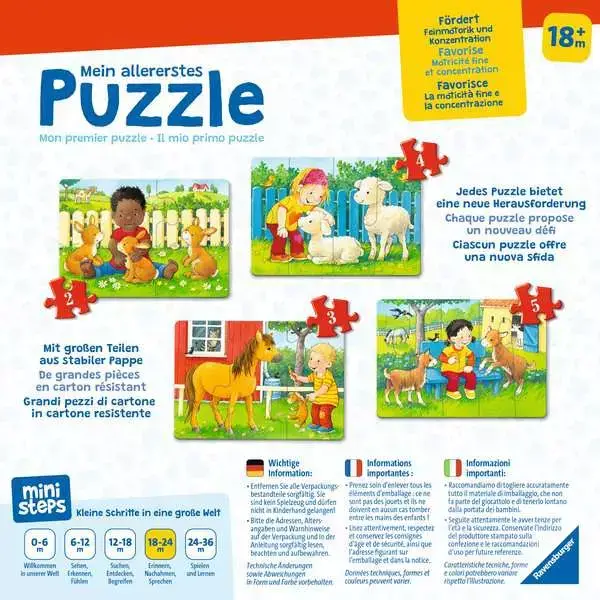 Ravensberger Matratzen Ravensburger Mein allererstes Puzzle: Streichelzoo Rabatte dieses Monats