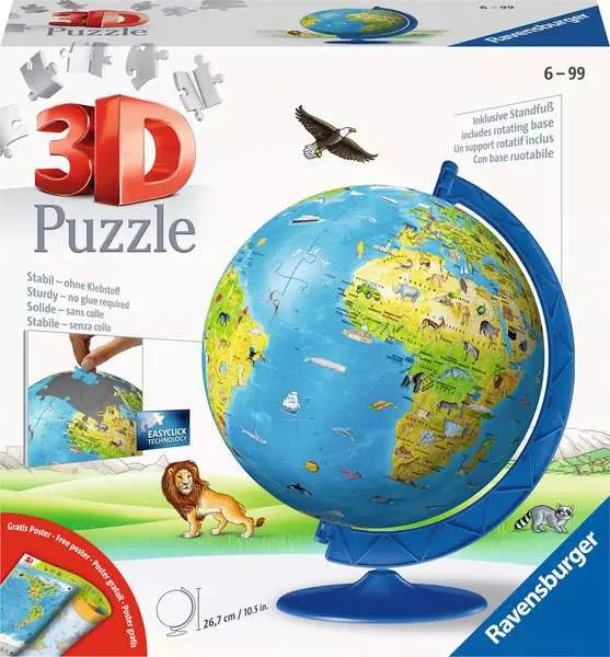 Ravensberger Matratzen 3D Puzzle Ball Kinderglobus in deutscher Sprache Exklusivangebot